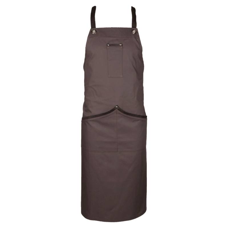 San Sebastian apron with polyester and grey cotton bib 100x70 cm