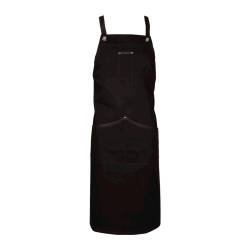 San Sebastian apron with polyester and cotton bib black 100x70 cm