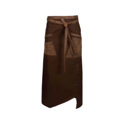 Kopenhagen polyester and chocolate cotton apron 88x80 cm