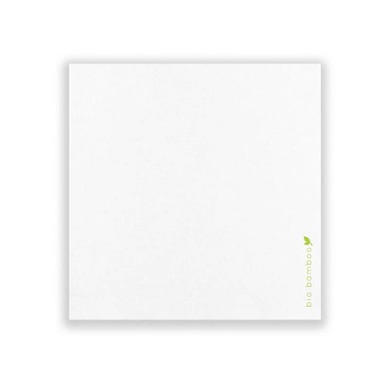 Bio Bamboo compostable napkin made of bamboo viscose and cellulose white cm 40x40