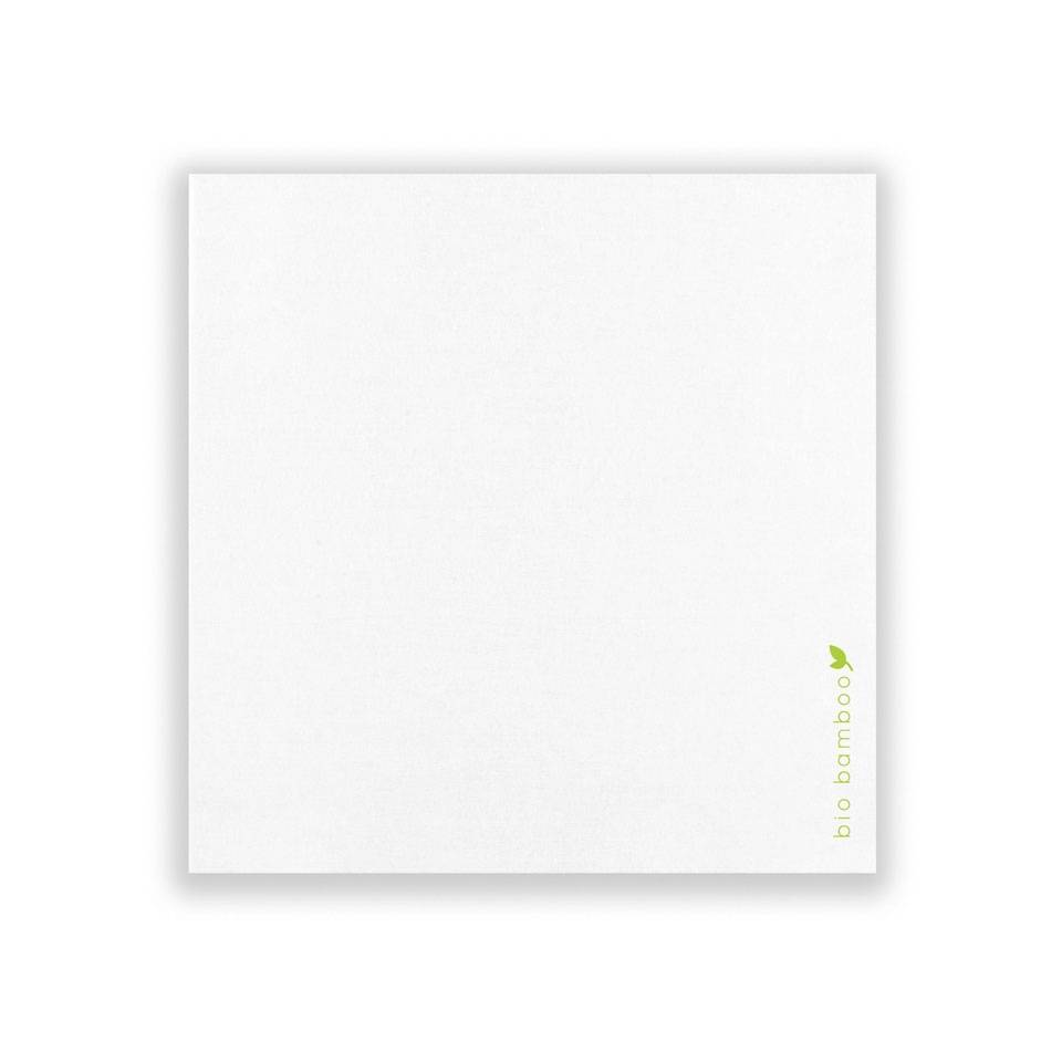 Bio Bamboo compostable napkin made of bamboo viscose and cellulose white cm 40x40