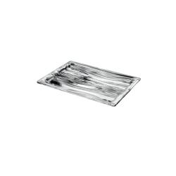 S'Acqua rectangular tray in san silver cm 23x16x2.2