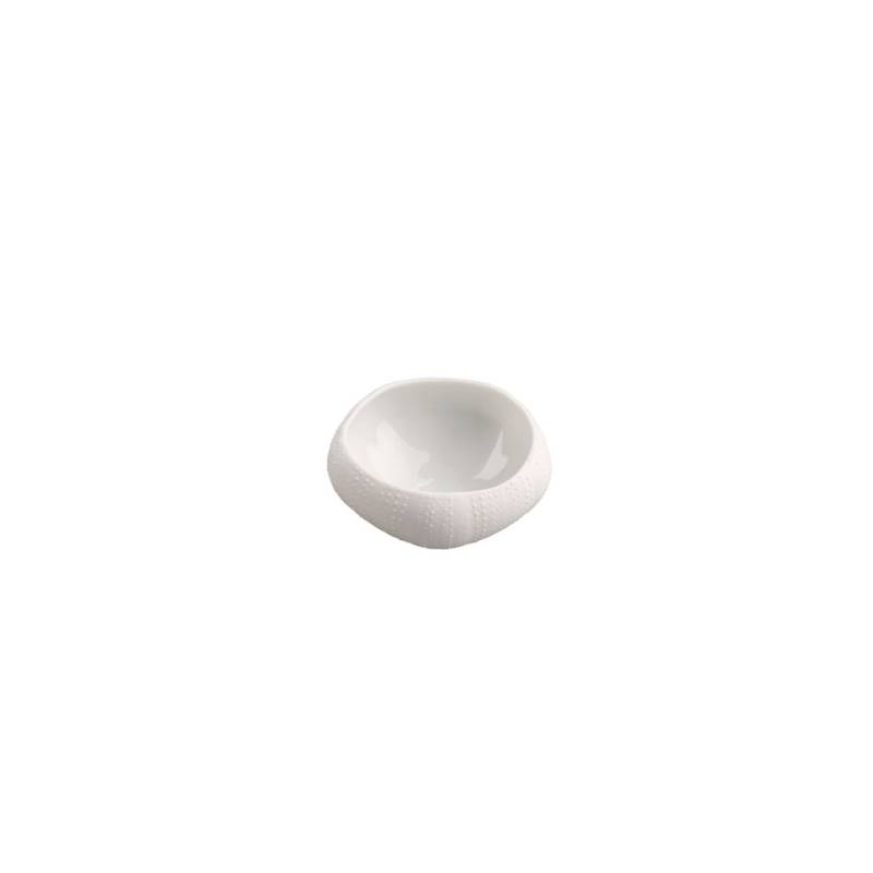 Coppetta Mediterraneo Riccio di Mare 100% Chef in porcellana bianca cm 4,5x6