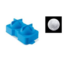 Stampo ghiaccio sfera 2 stampi in silicone blu cm 15x7,5