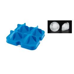 Stampo ghiaccio diamante 4 stampi in silicone blu cm 12,5x12,5