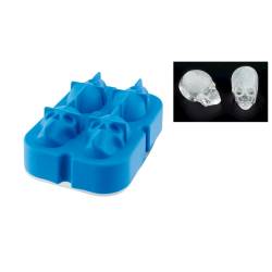 Ice skull mold 4 blue silicone molds 11.5x8.5 cm