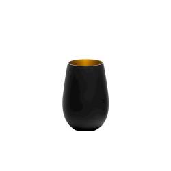 Bicchiere acqua Olympic Stolzle in vetro bicolore nero e oro cl 46,5