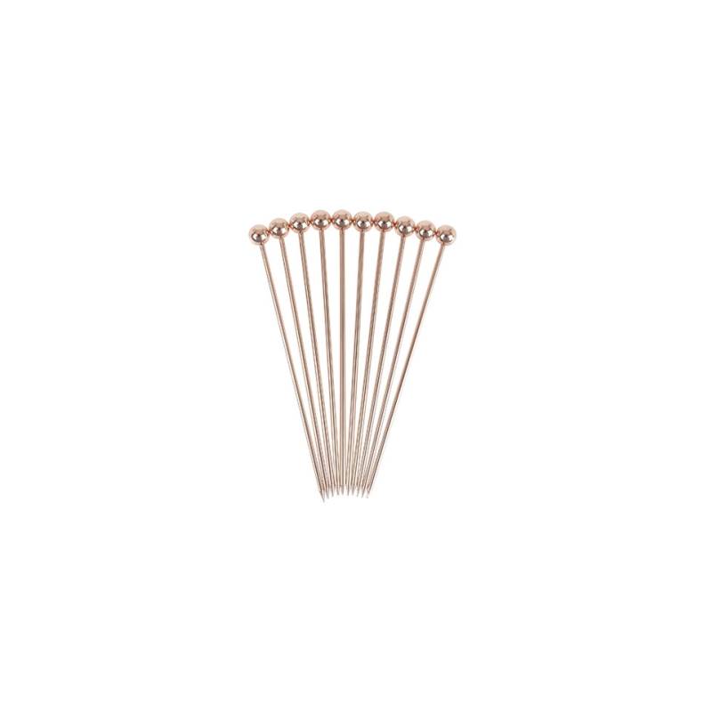 Coppered steel ball cocktail skewers 10.5 cm