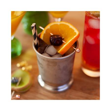 Spiedini cocktail sfera in acciaio ramato cm 10,5