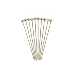 Gold steel ball cocktail skewers cm 10.5