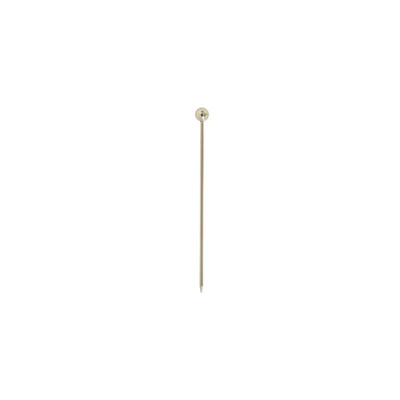 Gold steel ball cocktail skewers cm 10.5