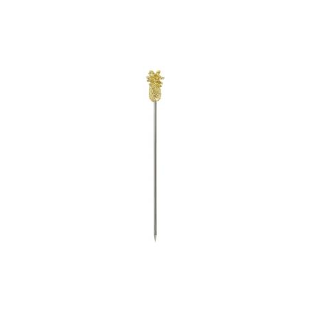 Spiedini cocktail ananas in acciaio dorato cm 12