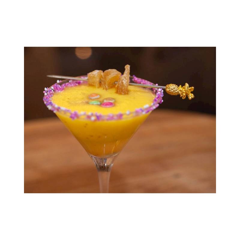 Spiedini cocktail ananas in acciaio dorato cm 12