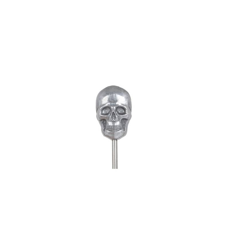 Stainless steel skull cocktail skewers 11.5 cm