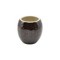 Tiki coconut mug in brown porcelain cl 50