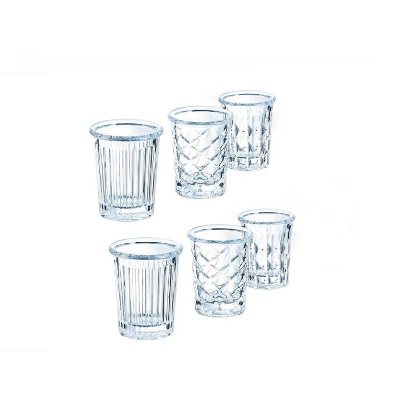 Bicchiere shot New York Arcoroc in vetro decori assortiti cl 3,4