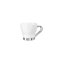 Bormioli Rocco Oslo punch glass with stainless steel handle in white glass cl 10