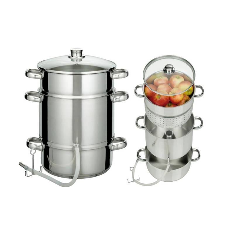 Stainless steel juice extractor with glass lid cm 26