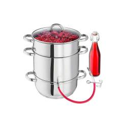 Stainless steel juice extractor with glass lid cm 26