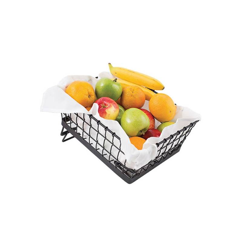 Black steel adjustable bread basket cm 32x26x12.5