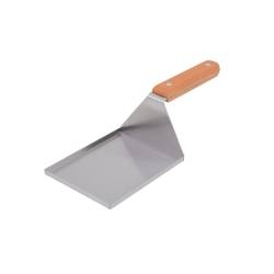 Stainless steel hamburger serving spatula with wooden handle cm 13x10,3