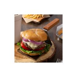 Stainless steel hamburger serving spatula with wooden handle cm 13x10,3