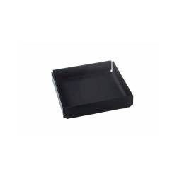 Black acrylic square napkin holder 5.12x5.12x1.81 inch