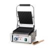 Placa calefactora individual Hendi de acero inoxidable y hierro fundido acanalado 1800 W
