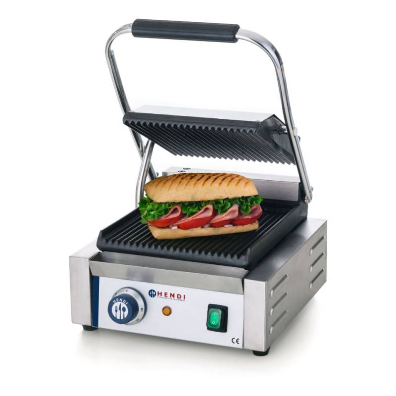 Hendi Edelstahl und geripptes Gusseisen Einzelkochplatte 1800 W