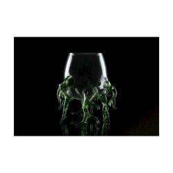 Alga 100% Chef tumbler in transparent and green borosilicate glass cl 25
