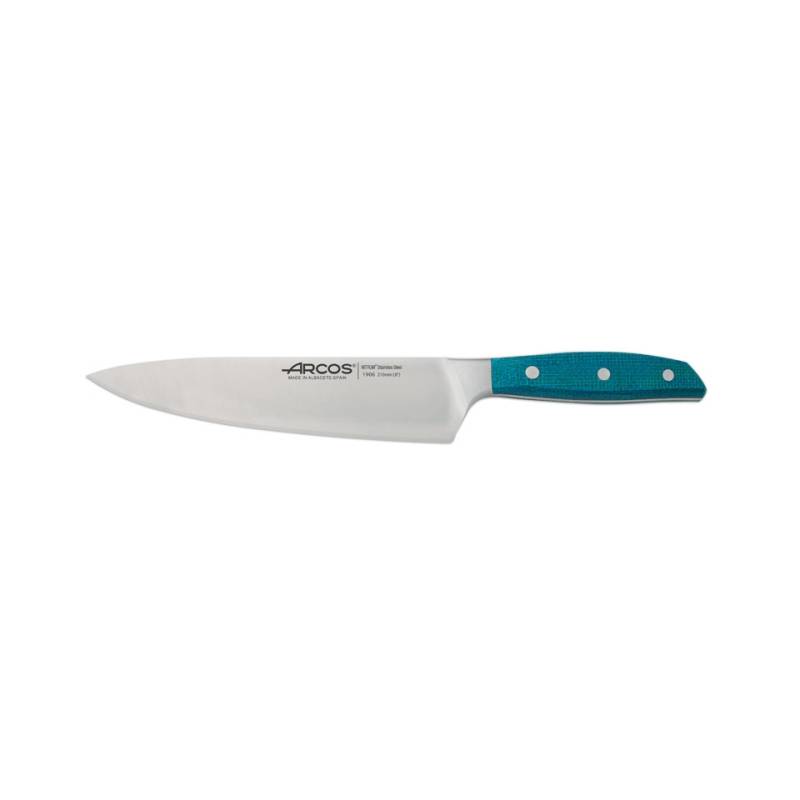 Arcos Brooklyn kitchen knife in stainless steel and micarta handle cm 21