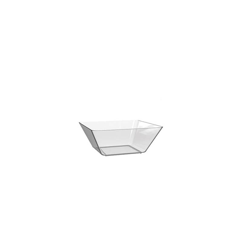 Transparentes Polystyrol Space 5 Becher 13,5x13,5x4 cm