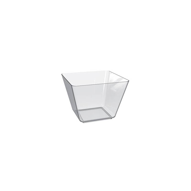 Transparent polystyrene Space 4 cup 7.5x7.5x7 cm