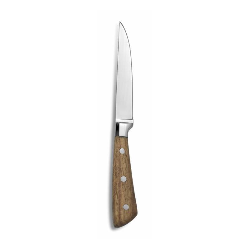 Coltello bistecca Montblanc filo rasoio in acciaio inox e manico in legno cm 23