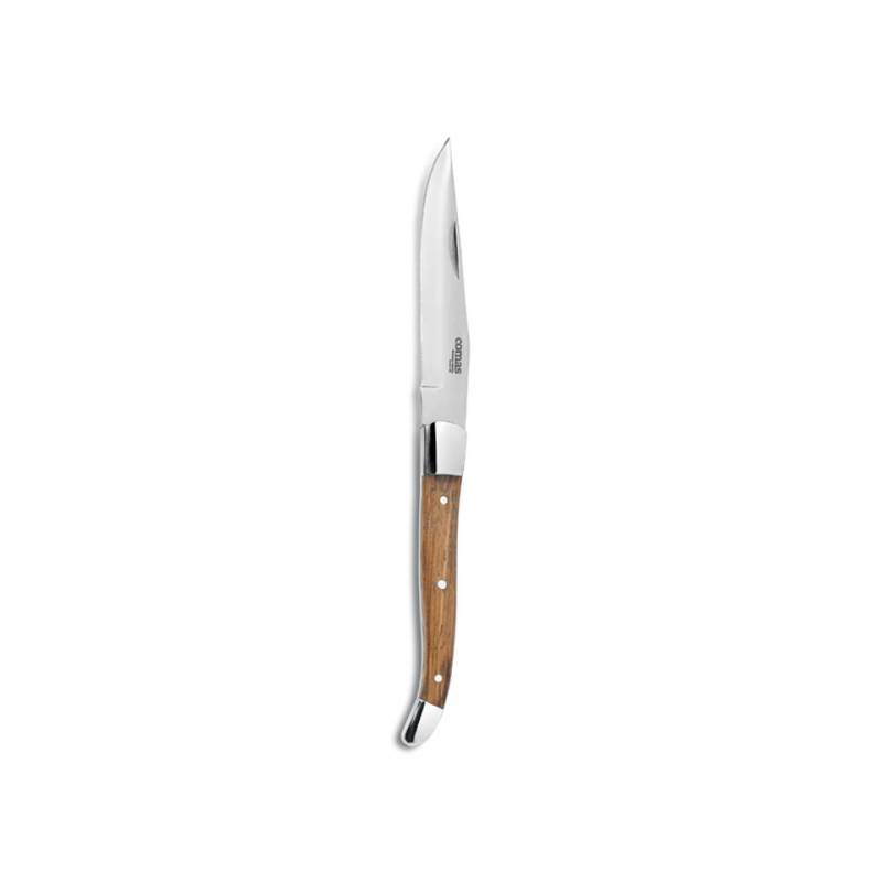 Coltello bistecca Alps filo rasoio in acciaio inox e manico in legno cm 23