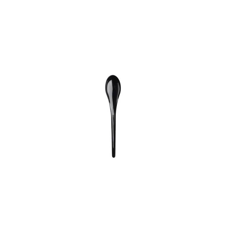 Black polystyrene spoon cm 10