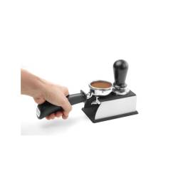 Hendi single coffee group holder with steel and silicone press rest