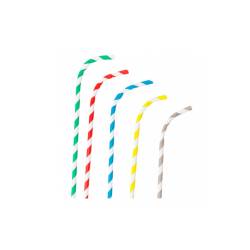 Folding paper straws spiral decoration assorted colors cm 23x0.6