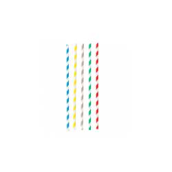 Folding paper straws spiral decoration assorted colors cm 23x0.6