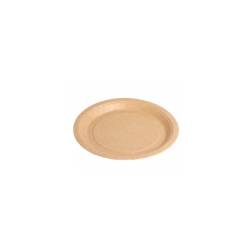 Brown paper bio-lacquered flat plate cm 18