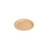 Assiette en papier brun bio-lacqué 18 cm
