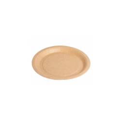 Brown paper bio-lacquered flat plate cm 20