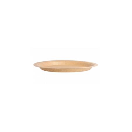 Bio-lackierter brauner Pappteller 20 cm