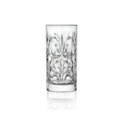 RCR Tattoo highball tumbler in decorated glass cl 36.8