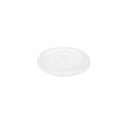Coperchio piatto con foro Duni in rPET trasparente cm 10