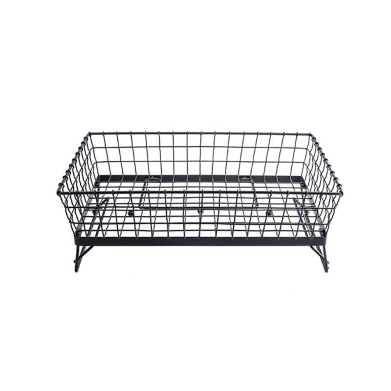 Black steel adjustable bread basket cm 53x32x12.5