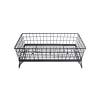 Black steel adjustable bread basket cm 53x32x12.5