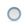 Sottopiatto Isla Blu Ocean Churchill in ceramica vetrificata bianca falda azzurra cm 30,5