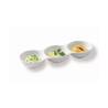 White porcelain 3-compartments party tray 14.56x4.72 inch