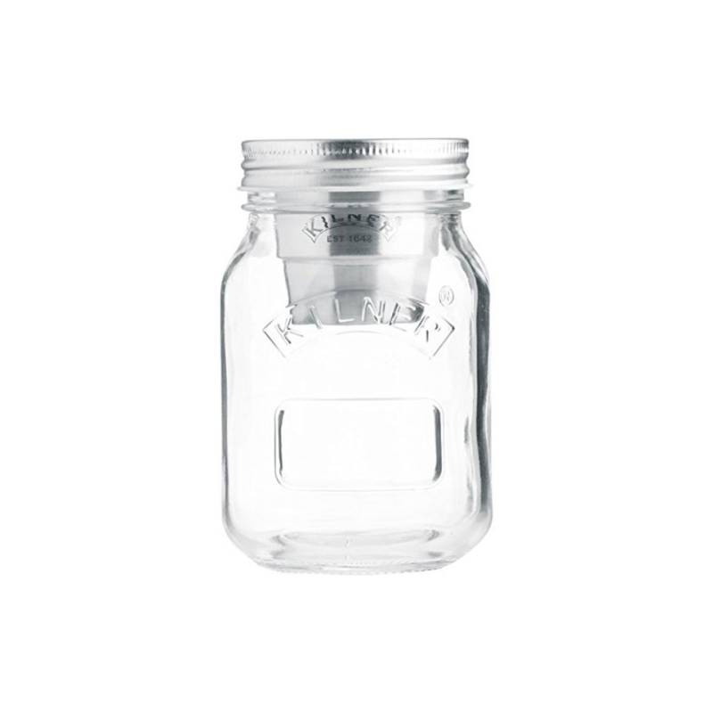 Barattolo Snack on the Go Kilner in vetro con tappo in alluminio e inserto in acciaio cl 50